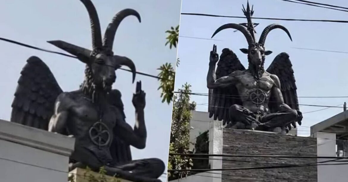 Autoridades desmienten estatua de Baphomet en CDMX: era falsa